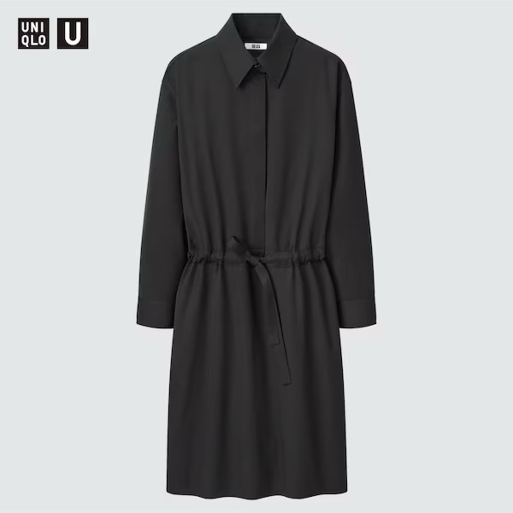 Uniqlo U Drawstring Long-Sleeve Shirt Dress
